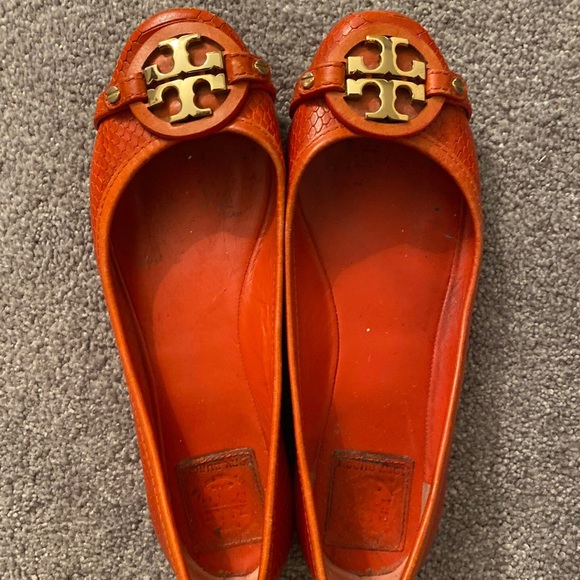 Tory Burch Red/Orange Ballet Flats - Picture 1 of 3